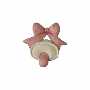 Magnete Ciuccio e fiocco Rosa – Produzione Made in Italy