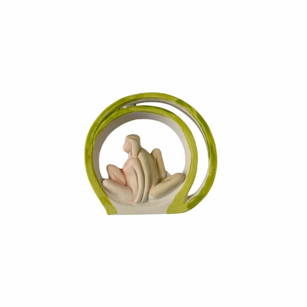Magnete Abbraccio Coppia cipria e verde - Produzione Made in Italy
