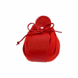 Sacchetto portaconfetti Ecopelle e Tessuto Rosso – Produzione made in Italy